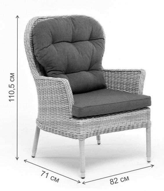 Кресло Чейз коричневый