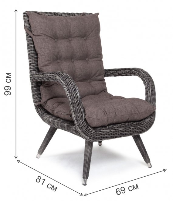 Кресло Гладиатор графит