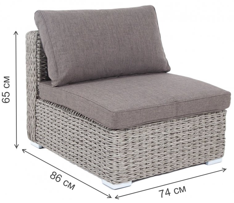 Кресло Кайлаш cерый / гиацинт