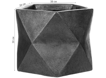 Кашпо Геометри Ромб DSQUARE38-GLD