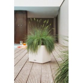 Кашпо Lechuza 13480 CUBE LS Color 35 белый