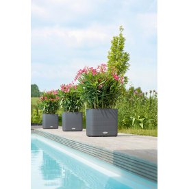 Кашпо Lechuza 13484 CUBE LS Color 35 серый