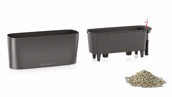 Кашпо Lechuza 15460 DELTA 10 белый блестящий