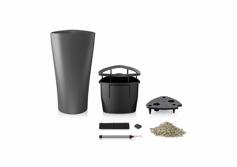 Кашпо Lechuza 15500 DELTA 30 Белый блестящий