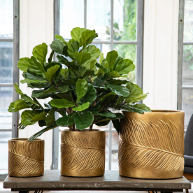 Кашпо Лист LEAF-R-37-GLD