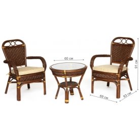 Кофейный комплект из ротанга Andrea