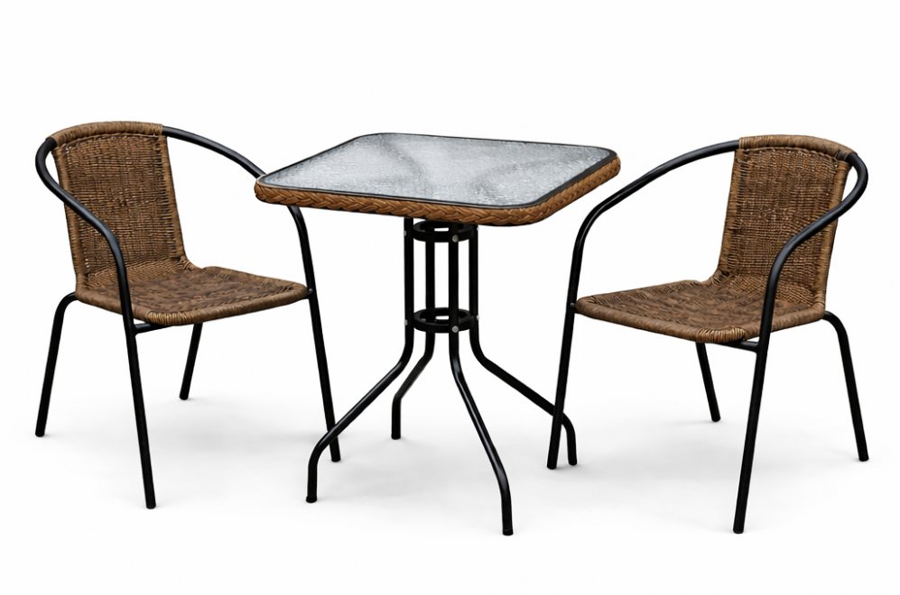 Кофейный комплект из ротанга Асоль LRC-02/LRT02-D60 light brown