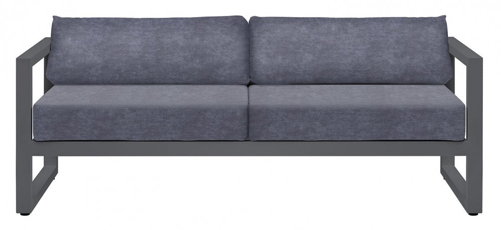 Металлический диван Capri велюр дублин серый / серый