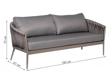 Металлический диван Муза 39AR-DIV-3691 ser