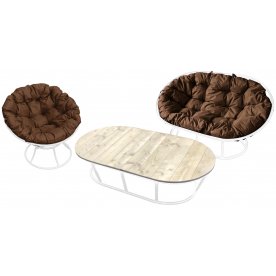 Комплект для отдыха из металла Мамасан Папасан