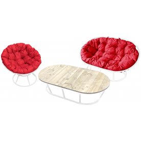 Комплект для отдыха из металла Мамасан Папасан