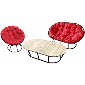 Комплект для отдыха из металла Мамасан Папасан