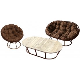 Комплект для отдыха из металла Мамасан Папасан