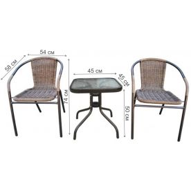 Обеденный комплект Асоль-3A TLH-037A 055S-45х45 2Pcs