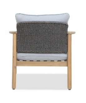 Лаунж-кресло деревянное с подушками Freeport песочный / угольный / серый