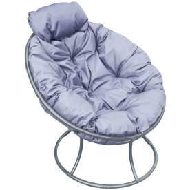 Металлическое кресло Папасан мини серый / серый