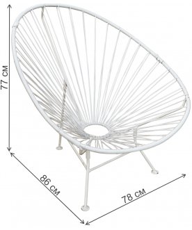 Металлическое кресло Ракушка