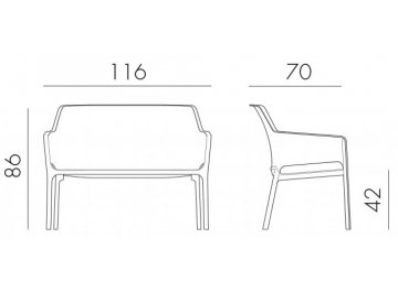 Пластиковый диван Net Bench
