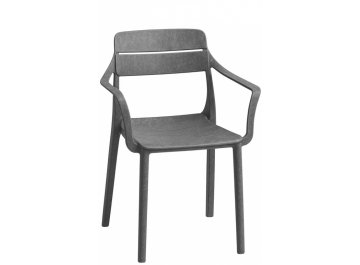 Кресло пластиковое Cassia базальт