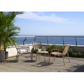 Лаунж-кресло пластиковое Doga Relax капучино