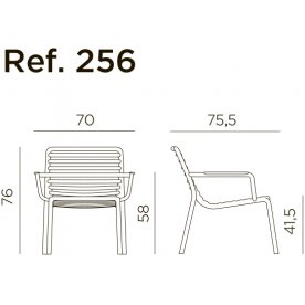Лаунж-кресло пластиковое Doga Relax табак