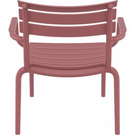 Кресло лаунж пластиковое Paris Lounge марсала