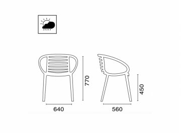 Кресло пластиковое Mambo тортора