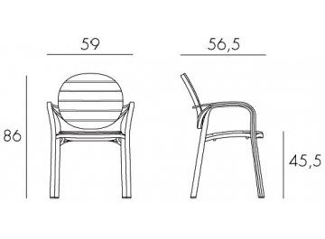 Кресло пластиковое Palma