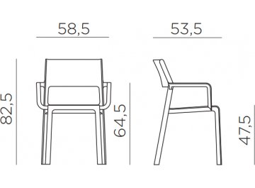 Кресло пластиковое Trill Armchair агава