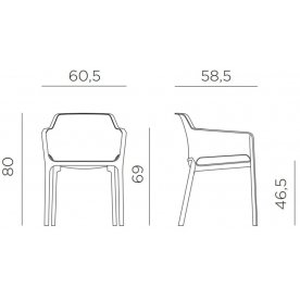 Кофейный комплект из пластика 003/4005600000+4032600000/WH