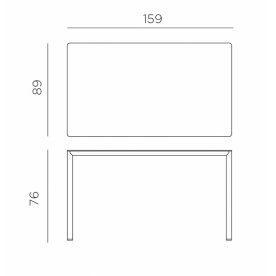 Стол обеденный ламинированный Piave 160х90 бежевый