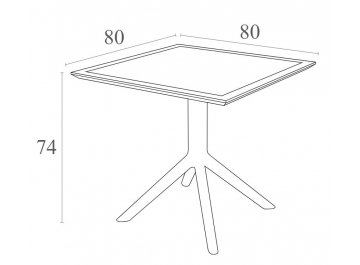 Пластиковый стол 234/106-0166
