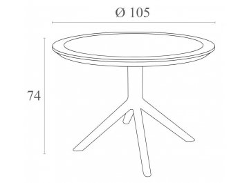 Пластиковый стол 234/124-0619