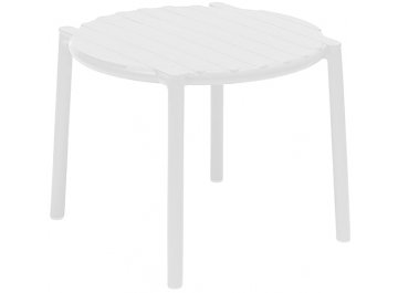 Столик пластиковый журнальный Doga белый