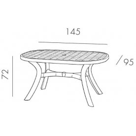 Пластиковый стол Toscana