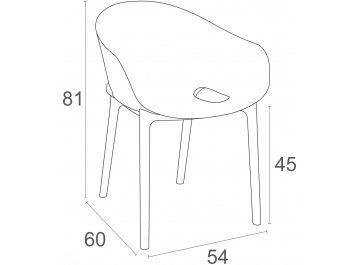 Пластиковый стул 234/151-0954