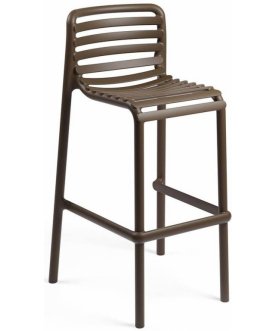 Стул пластиковый барный Doga Stool табак