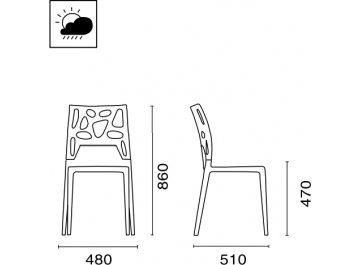Стул пластиковый Ego-Rock