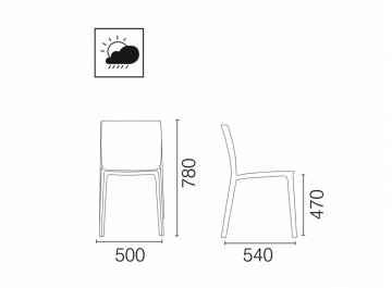 Стул пластиковый Evo-S антрацит