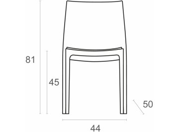 Стул пластиковый Maya светло-голубой / голубой