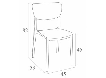 Стул пластиковый Monna красный