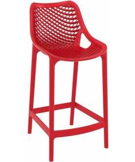 Стул пластиковый полубарный Air Bar 65 красный