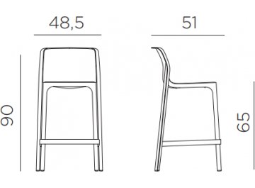 Стул полубарный Net Stool Mini