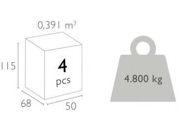 Стул пластиковый полубарный Portofino бежевый
