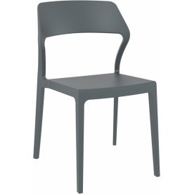 Стул пластиковый Snow темно-серый / темно-серый