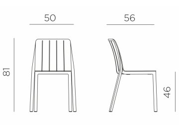 Стул пластиковый Tiberina Bistrot бежевый