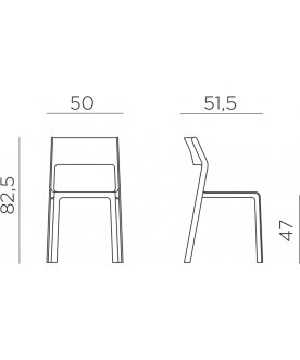 Стул пластиковый Trill Bistrot