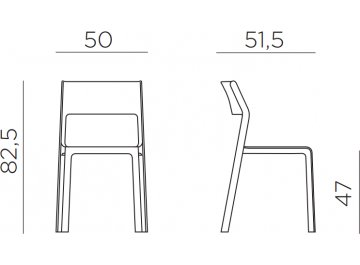 Стул пластиковый Trill Bistrot тортора