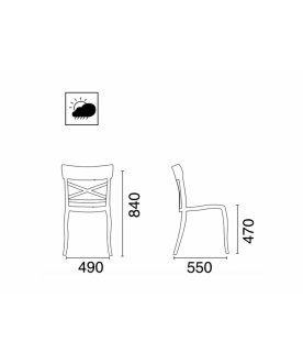 Стул пластиковый XSera-S голубой