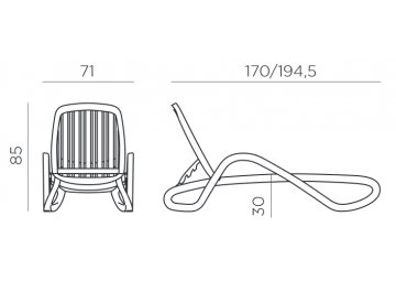 Шезлонг-лежак Eden